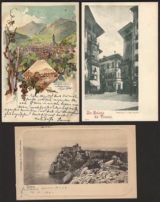 Poststück - Partie AK Italien u.a. mit Trento - Meran - Duino - Triest - Görz - Bologna - Napoli, - Briefmarken und Ansichtskarten
