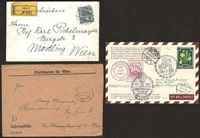 Poststück - Partie Poststücke Österr. ab Monarchie u.a. mit Sonderstempeln etc., - Briefmarken und Ansichtskarten
