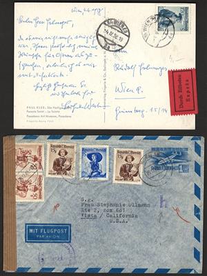 Poststück - Partie Poststücke Trachten II u.a. mit Reko- und Expresspost, - Briefmarken und Ansichtskarten