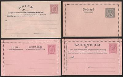 Poststück - Partie Rohrpostbelege meist Österr. Monarchie, - Briefmarken und Ansichtskarten