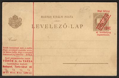 Poststück - Partie ungarische Ganzsachen Recepisse, - Briefmarken und Ansichtskarten