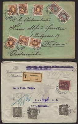 Poststück - Reichh. Partie Schweden - Briefmarken und Ansichtskarten