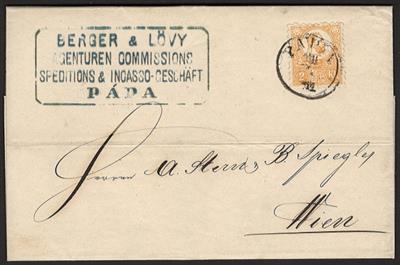 Poststück - Ungarn Kupferdruckausgabe um 1873 (8 Poststück, - Briefmarken und Ansichtskarten