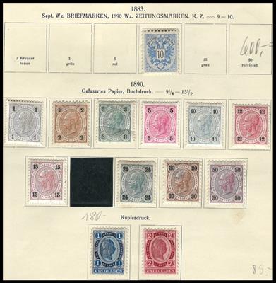 */gestempelt - Kleine Sammlung Österreich Monarchie etc. und etwas Feldpost und Bosnien, - Stamps