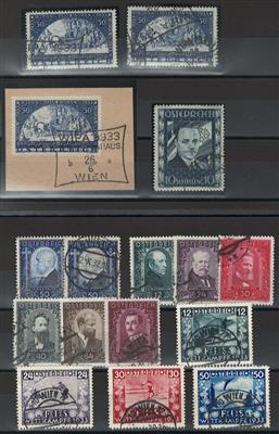 gestempelt/Briefstück - Sammlung Österr. I. Rep. u.a. mit Musiker, - Briefmarken