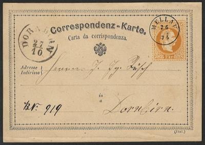 ö Ausgabe 1867 Poststück - 1867/83 Vorarlberg: sehr - Briefmarken