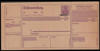 Poststück - Kl. Partie Poststücke Saargebiet und Saarland, - Briefmarken