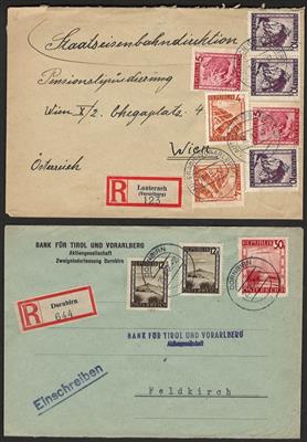 Poststück - Partie meist frühe Belege Österr. Franz. Zone (Vorarlberg/Tirol), - Briefmarken