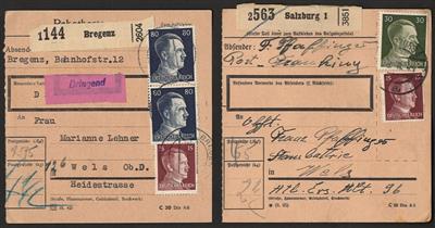 Poststück - Partie Ostmark Paketkarten Westösterreich u.a. Huben, - Známky