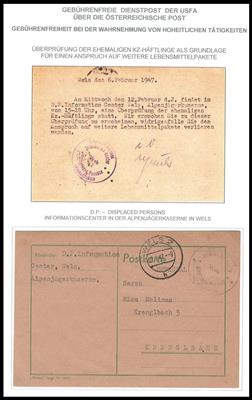 Poststück- Partie Poststücke Österr. ca. 1947/1953 u.a. Displaced - Briefmarken
