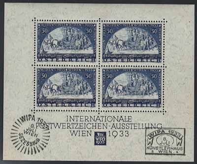 * - Österr. - WIPABLOCK (127:105) - im Unterrand mit Sezessions- und Künstlerhaus Sonderstempel vom 8. Juli, - Briefmarken