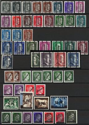 ** - Sammlung Österr. 1945/1972 u.a. 5RM Grazer mager mit Plattenf. "fettes ch" - Trachten II - Flug 1950/53 etc., - Briefmarken