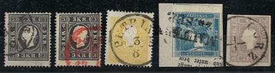 gestempelt/Briefstück - Kl. Partie meist Österr. Monarchie ab 1851, - Briefmarken