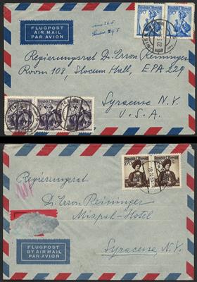 Ö 2. Rep. Poststück - 1955 Trachtenausgabe: Partie - Briefmarken