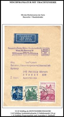 Poststück/Briefstück - Partie Poststücke Bautenausgabe während 5 Gebührenperioden, - Briefmarken