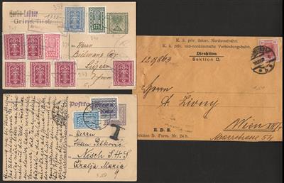 Poststück/Briefstück - Partie Poststücke Österr. ab Monarchie mit div. Ausland, - Briefmarken