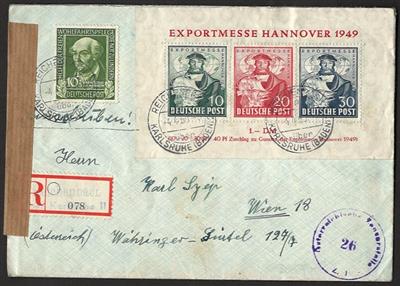 Poststück - Deutschland AM.-Zone Block - Briefmarken