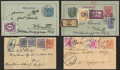 Poststück/*/gestempelt - Österr. Karte-Brief-Sammlung 1886/1949dar. Rohrpost, - Briefmarken