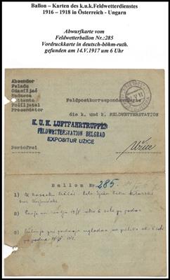 Poststück - Österr. Feldpost 1917 - 3 versch. Feldwetterkarten - Briefmarken