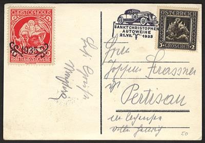 Poststück - Österr. I. Rep. 1935/36 Sonderstpl.- Sammlung div. Festkarten, - Briefmarken