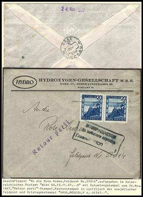 Poststück - Österr. Sowjetische Feldu. Dienstpost usw. ab 1945, - Briefmarken