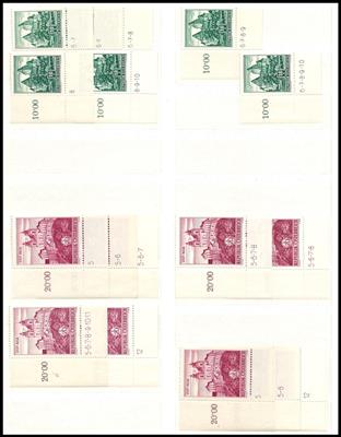 **/gestempelt/Briefstück - Österr. Spezial-Partie Bauten 20 g bis 20.- S (1957/70) m. Automatenm. u. Symbolzahlen, - Stamps