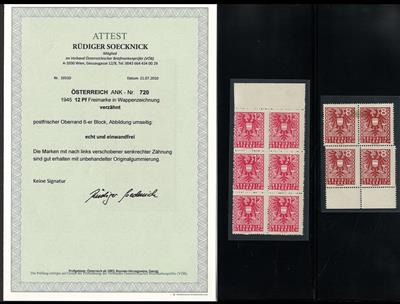 **/* - Österr. 1945 - Verzähnungen Wappenausg., - Známky