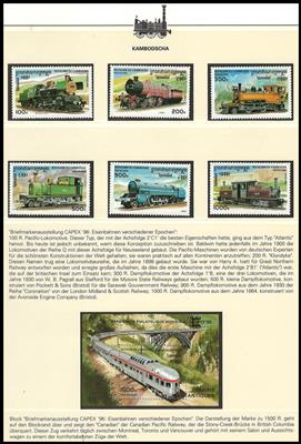 **/Poststück - Motivsammlung "Eisenbahn - Stamps