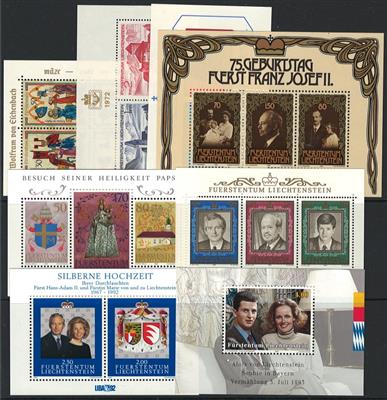 ** - Sammlung Liechtenstein Ausg. 1965/2014 - Sätze, - Briefmarken