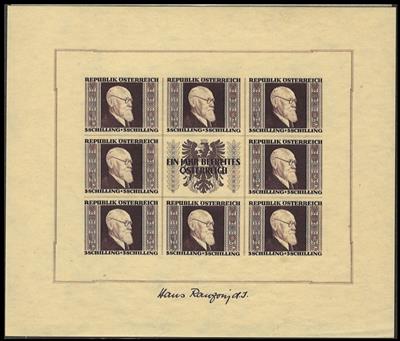 ** - Sammlung Österr. 1945/2003 u.a. Grazer (Markwerte mit Prüfungsattest Kovar), - Briefmarken