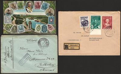 Poststück/Briefstück - Kl. Partie Poststücke Österr. ab Monarchie mit Ausland, - Briefmarken