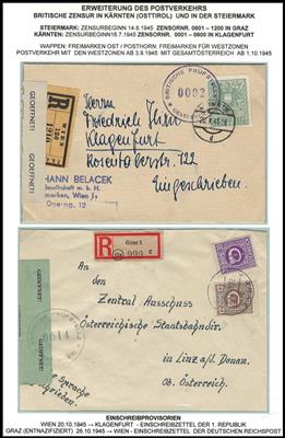Poststück - Österr. - Kl. Partie Zensurpost - Stamps