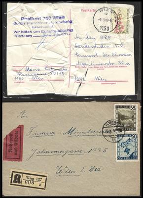 Poststück - Ungewöhnliche Belegpartie Österr. ab der Landschaftsausgabe 1945, - Známky