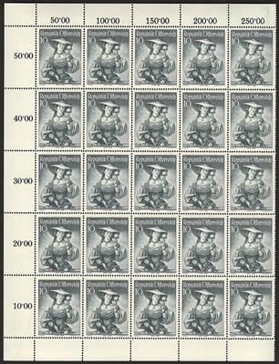 ** - Österr. II. Rep. - ca. 229 Stück 10S Trachten II, - Briefmarken