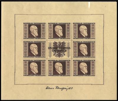 **/(*) - Sammlung Österr. ab 1945 u.a. mit RENNERBBLOCK (übl. Unebenh.), - Stamps