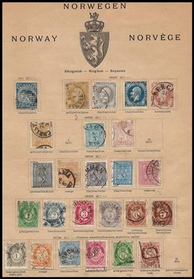 gestempelt/*/** - Partie Noreuropa mit Teilsammlungen Norwegen und Baltische Staaten, - Stamps