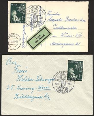 Poststück/Briefstück - Sammlung Österr. "Christkindl" ca. 1952/2016, - Stamps