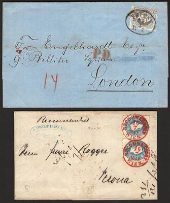 Poststück - Österr. Ausg. 1860/1867 - Partie Briefe in Kreuzer- und Soldiwährung, - Známky