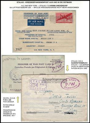Poststück - Ostmark - POW Luftpostbrief - Briefmarken