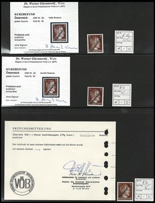 ** - Österr. 1945 - 7 Stück Nr. (8) - jede mit Kurzbefund Dr. Glavanovitz bzw. Sturzeis, - Briefmarken und Ansichtskarten