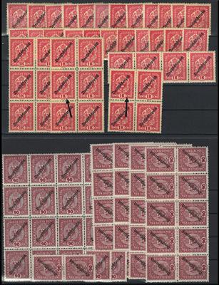 ** - Österr. Nr. 228/42 vielfach, - Stamps and Postcards