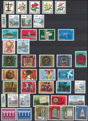 ** - Partie FRANKATURWARE Schweiz aus ca. 1967/2011 mit etwas MH, - Známky a pohlednice