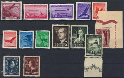 **/* - Sammlung Liechtenstein ca. 1917/1990, - Briefmarken und Ansichtskarten