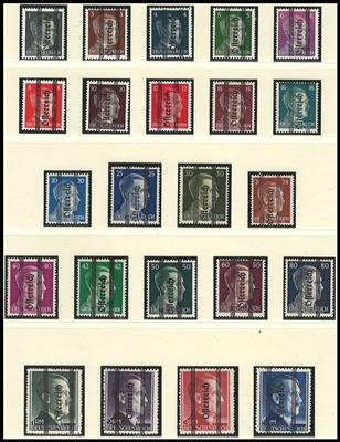 ** - Sammlung Österr. 1945/1964 u.a. mit - Briefmarken und Ansichtskarten
