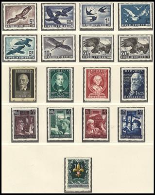 ** - Sammlung Österr. ca. 1945/2003 u.a. mit - Briefmarken und Ansichtskarten