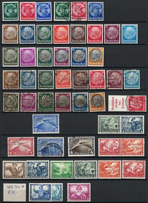 gestempelt/*/**/(*)/Poststück - Sammlung D.Reich 1933/1945 tls. * bzw. **und gestempelt gesammelt, - Briefmarken und Ansichtskarten