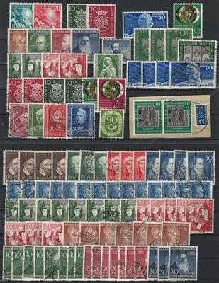 **/*/gestempelt - Lagerbestand BRD ca. 1949/1985, - Stamps and Postcards