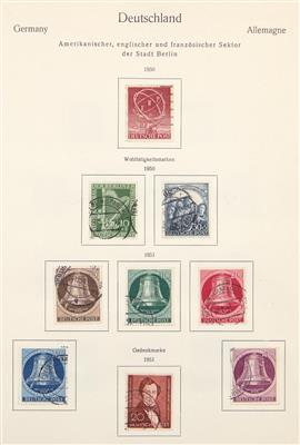 gestempelt - Sammlung BERLIN Ausg. 1949/1990 komplett (ohne Nr. 1/34) gute Erh., - Briefmarken und Ansichtskarten
