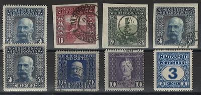 gestempelt/*/(*) - Sammlung Bosnien, - Briefmarken und Ansichtskarten
