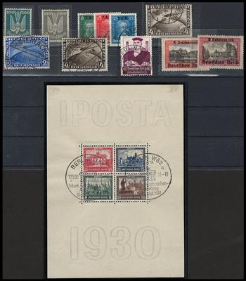 gestempelt/*/**/(*) - Sammlung D. REich 1872/1945, - Briefmarken und Ansichtskarten